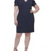 DKNY Plus Size V-Neck Puff Sleeve Dress | Dresses -Outlet Dkny Store 6144 DNrpEL. AC SR736920