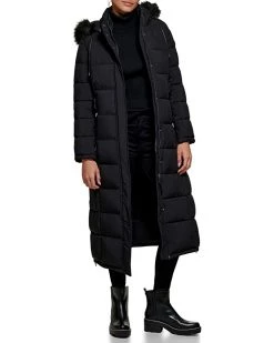 DKNY Faux Fur Hooded Maxi Puffer | Coats & Outerwear