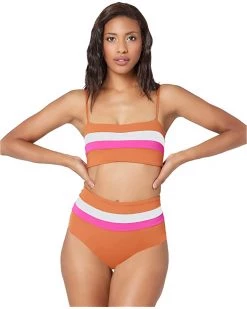 L*Space Color Block Rebel Stripe Portia Bottom | Swimwear