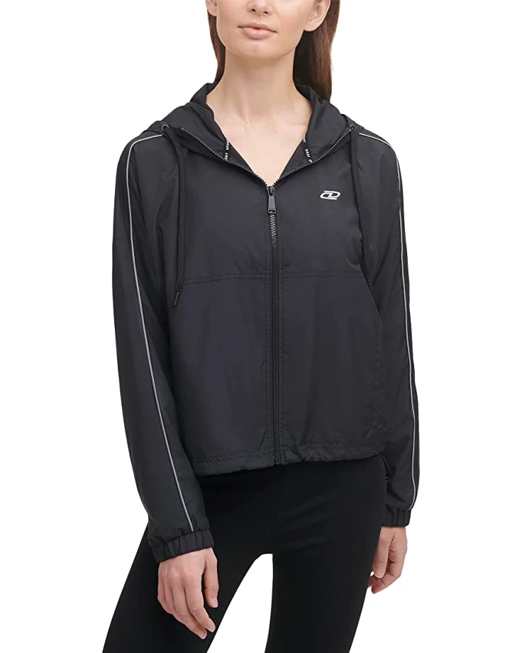 DKNY Solid Windbreaker w/ Piping | Coats & Outerwear 4 DKNY Solid Windbreaker w/ Piping | Coats & Outerwear - Image 2