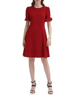 DKNY Flounce Sleeve Fit-and-Flare Dress | Dresses -Outlet Dkny Store 61CZDps7XQL. AC SR736920