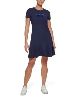 DKNY Short Sleeve Flounce Hem Tee Dress | Dresses