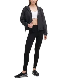 DKNY Solid Windbreaker w/ Piping | Coats & Outerwear