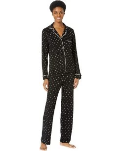 DKNY Long Sleeve Notch Collar Pajama Set | Sleepwear