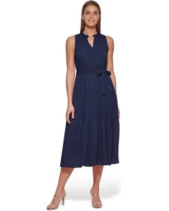 DKNY Sleeveless Tiered Midi Dress | Dresses