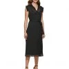 DKNY Sleeveless Ruffled Pleated Dress | Dresses