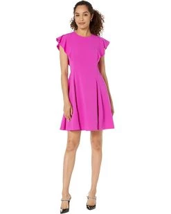 DKNY Ruffle Sleeve Fit-and-Flare Dress | Dresses 9 DKNY Ruffle Sleeve Fit-and-Flare Dress | Dresses -Outlet Dkny Store 61cmlzNZcL. AC SR736920