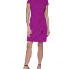 DKNY Short Sleeve D-Ring Overlay Dress | Dresses 2 DKNY Short Sleeve D-Ring Overlay Dress | Dresses -Outlet Dkny Store 61i2u2c82bL. AC SR736920