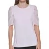DKNY Mixed Media Puff Short Sleeve Top | Shirts & Tops -Outlet Dkny Store 61jNAGiix2L. AC SR736920