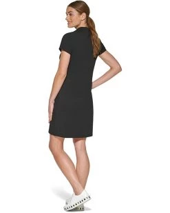DKNY Short Sleeve Logo Mock Neck Zip Dress | Dresses -Outlet Dkny Store 61mO6SdKZqL. AC SR736920