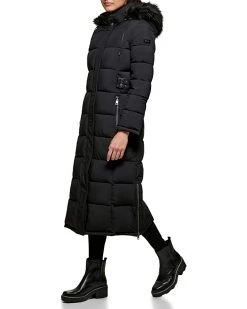 DKNY Faux Fur Hooded Maxi Puffer | Coats & Outerwear -Outlet Dkny Store 61wTkyeC6tL. AC SR736920