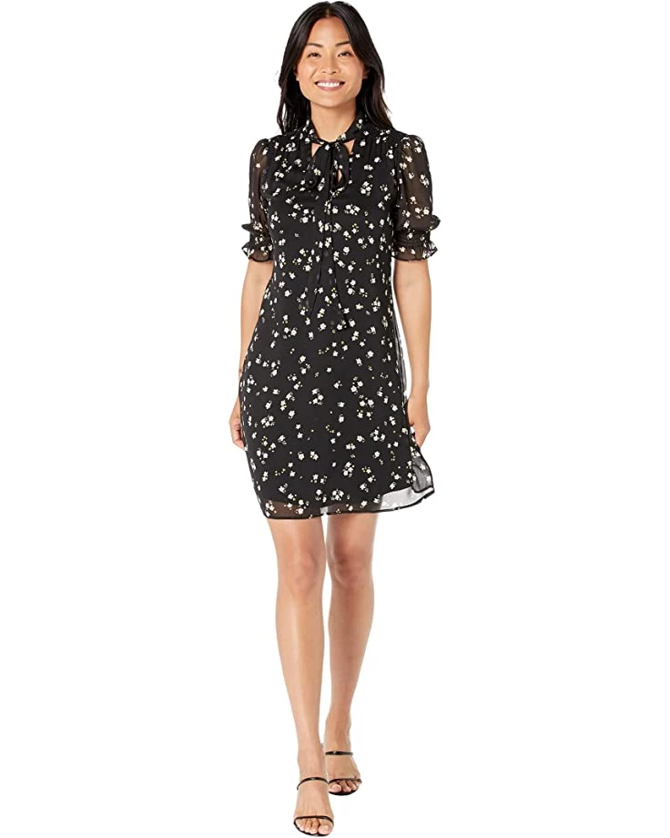 DKNY Short Sleeve Tie Neck Fit-and-Flare Dress | Dresses 6 DKNY Short Sleeve Tie Neck Fit-and-Flare Dress | Dresses - Image 4