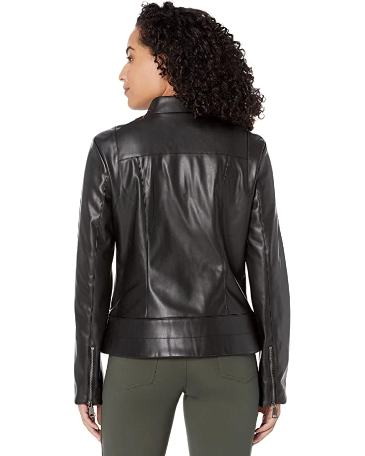 DKNY Zip Front PU Jacket | Coats & Outerwear 4 DKNY Zip Front PU Jacket | Coats & Outerwear - Image 2