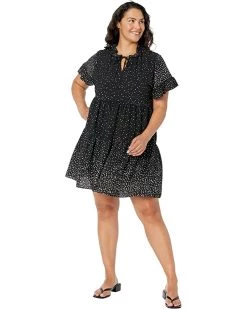 DKNY Plus Size Ruffle Neck and Sleeve Dress | Dresses 9 DKNY Plus Size Ruffle Neck and Sleeve Dress | Dresses -Outlet Dkny Store 714EoR8GXYL. AC SR736920