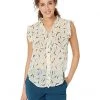 DKNY Sleeveless Printed V-Neck Top | Shirts & Tops -Outlet Dkny Store 716sagS1NaL. AC SR736920
