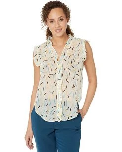 DKNY Sleeveless Printed V-Neck Top | Shirts & Tops