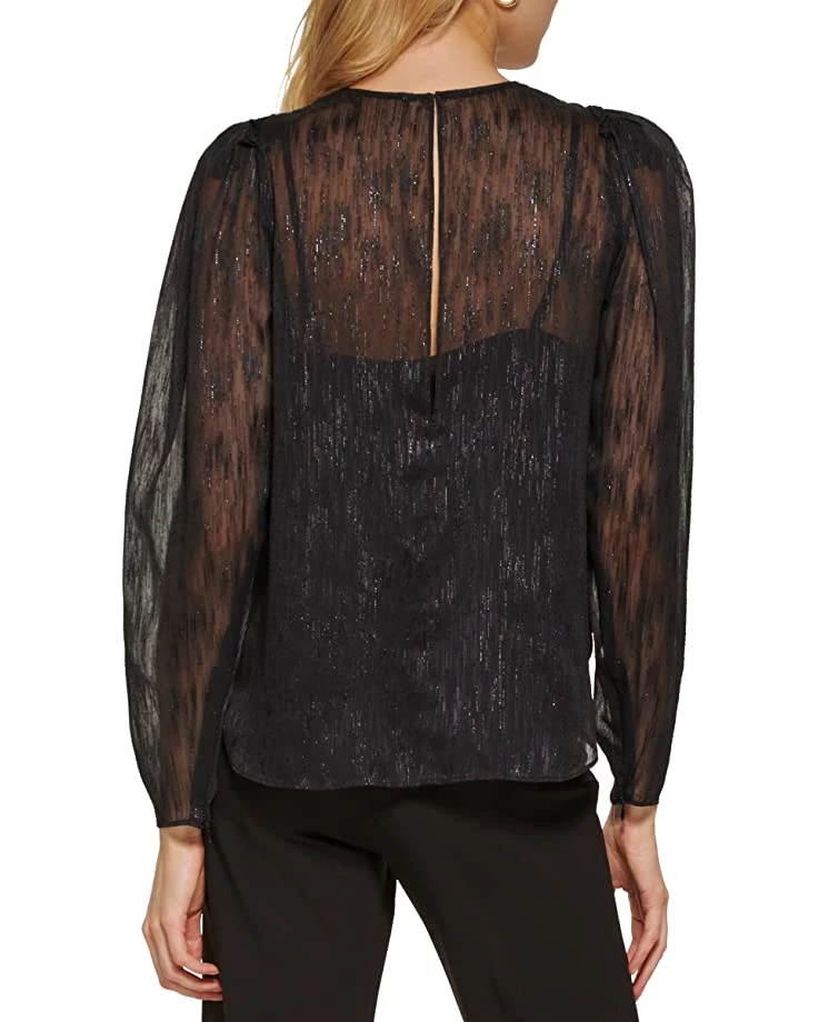 DKNY Long Sleeve Crew Neck Blouse | Shirts & Tops 4 DKNY Long Sleeve Crew Neck Blouse | Shirts & Tops - Image 2