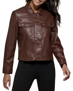 DKNY PU Chest Pocket Jacket | Coats & Outerwear -Outlet Dkny Store 71BpYAJsXtL. AC SR736920