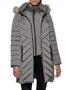 DKNY Faux Fur Trim Hooded Puffer | Coats & Outerwear 10 DKNY Faux Fur Trim Hooded Puffer | Coats & Outerwear -Outlet Dkny Store 71EAf11AsL. AC SR736920