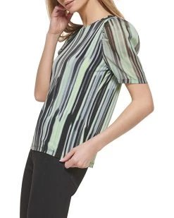 DKNY Printed Mixed Media Top | Shirts & Tops -Outlet Dkny Store 71I1pOia2L. AC SR736920