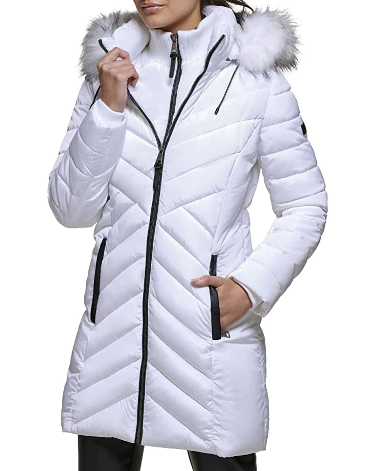 DKNY Faux Fur Trim Hooded Puffer | Coats & Outerwear 7 DKNY Faux Fur Trim Hooded Puffer | Coats & Outerwear - Image 5