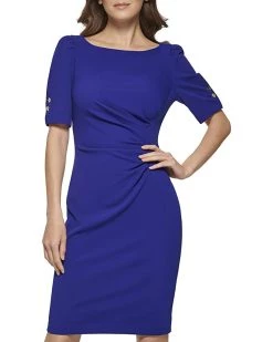 DKNY Ruched Puff Sleeve Seam Dress | Dresses