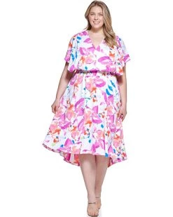 DKNY Plus Size Flutter Sleeve Smock Dress | Dresses