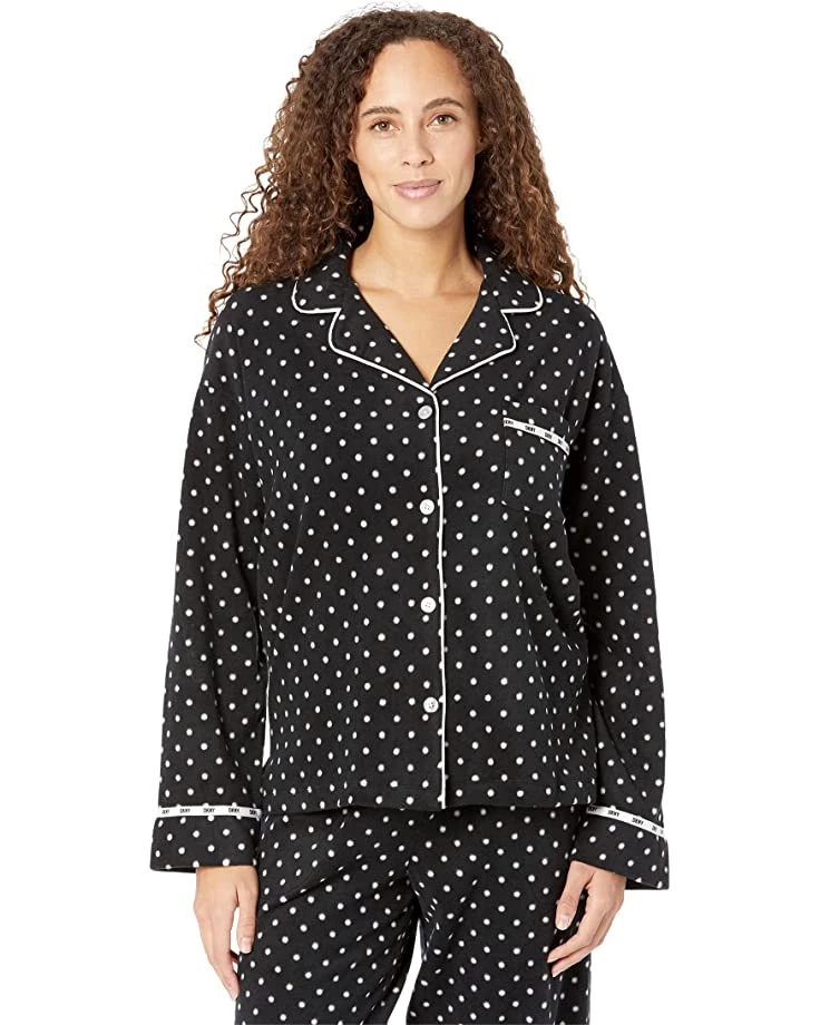 DKNY Long Sleeve Notch PJ Set | Sleepwear 4 DKNY Long Sleeve Notch PJ Set | Sleepwear - Image 2