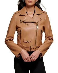 DKNY PU Moto Jacket | Coats & Outerwear -Outlet Dkny Store 71Y3RebL7OL. AC SR736920