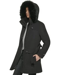 DKNY Faux Fur Hood Belted Anorak | Coats & Outerwear -Outlet Dkny Store 71ZhWkxTTjL. AC SR736920