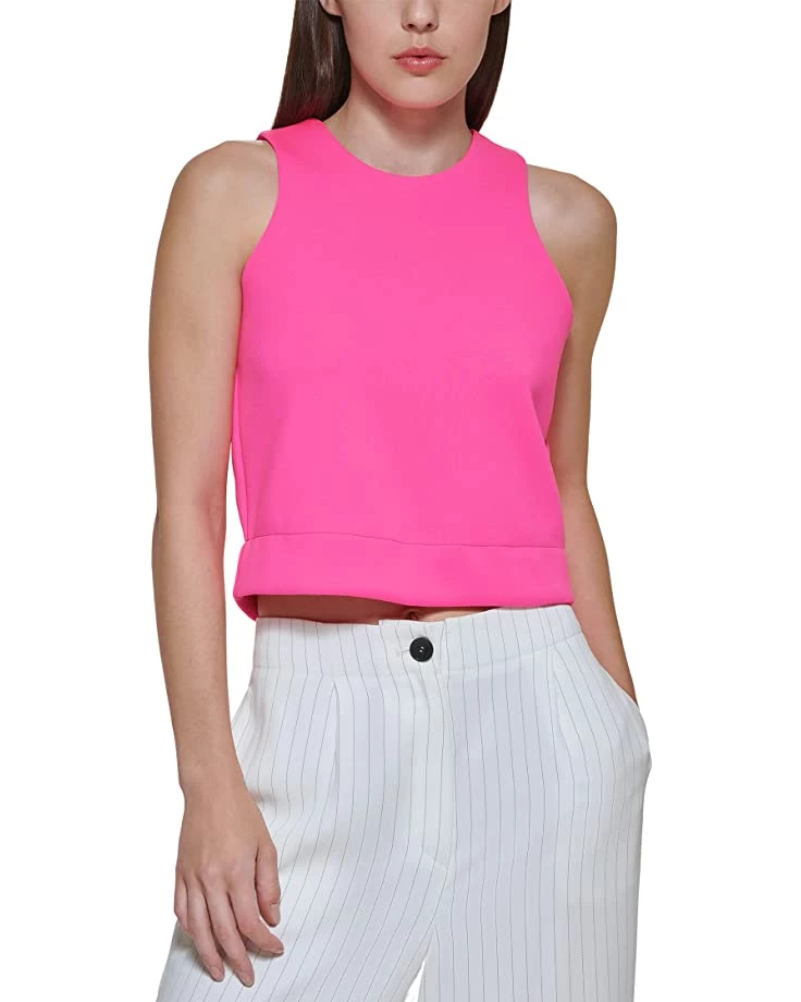 DKNY Sleeveless High Neck Crop Top | Shirts & Tops 3 DKNY Sleeveless High Neck Crop Top | Shirts & Tops