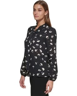 DKNY Long Sleeve Bow Tie Blouse | Shirts & Tops