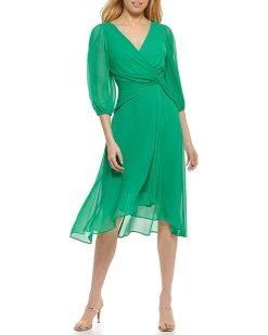 DKNY Long Sleeve Balloon Sleeve Dress | Dresses