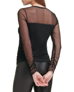 DKNY Long Sleeve Mesh Top | Shirts & Tops 7 DKNY Long Sleeve Mesh Top | Shirts & Tops -Outlet Dkny Store 71cQ1IukYjL. AC SR736920