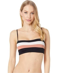 L*Space Color Block Rebel Stripe Top | Swimwear