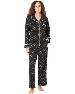 DKNY Long Sleeve Notch PJ Set | Sleepwear