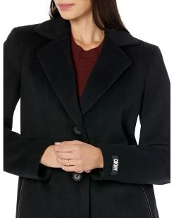 DKNY Faux-Leather Trim Walker Coat | Coats & Outerwear 9 DKNY Faux-Leather Trim Walker Coat | Coats & Outerwear -Outlet Dkny Store 71hDUdA06SL. AC SR736920