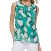 DKNY Printed Sleeveless Tank Top | Shirts & Tops
