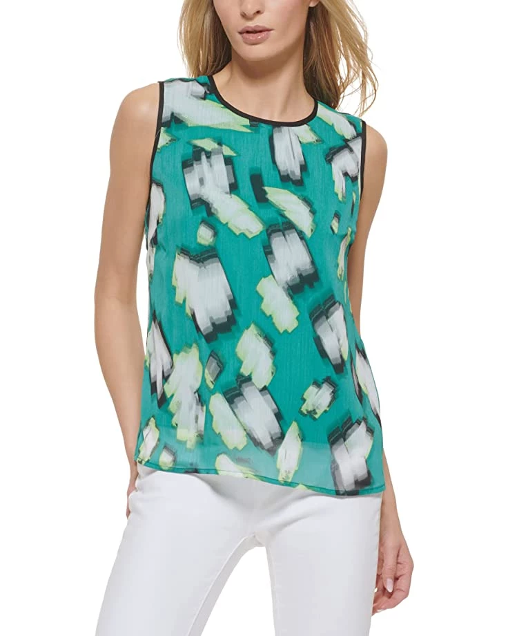 DKNY Printed Sleeveless Tank Top | Shirts & Tops 3 DKNY Printed Sleeveless Tank Top | Shirts & Tops