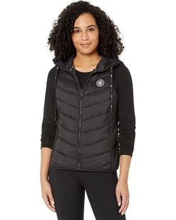 DKNY Puffer Vest with Logo Drawcord | Coats & Outerwear