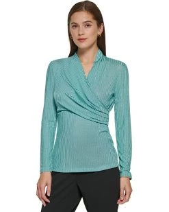 DKNY Long Sleeve Side Ruched Top | Shirts & Tops