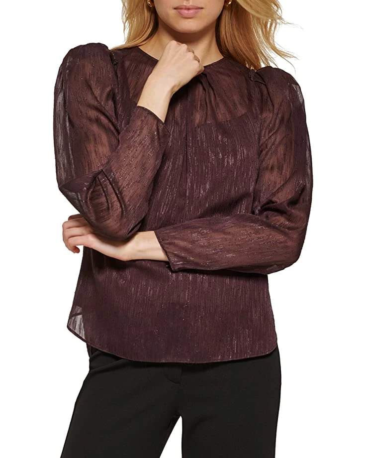 DKNY Long Sleeve Crew Neck Blouse | Shirts & Tops 5 DKNY Long Sleeve Crew Neck Blouse | Shirts & Tops - Image 3