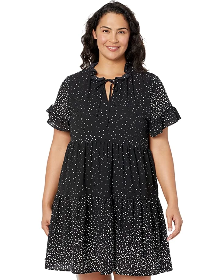 DKNY Plus Size Ruffle Neck and Sleeve Dress | Dresses 3 DKNY Plus Size Ruffle Neck and Sleeve Dress | Dresses