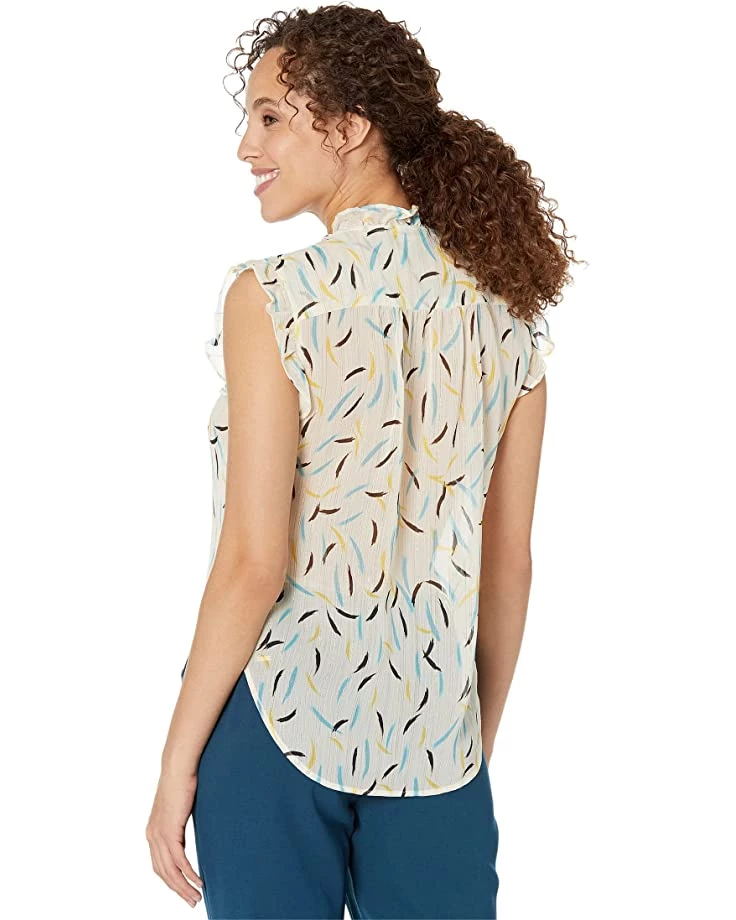 DKNY Sleeveless Printed V-Neck Top | Shirts & Tops 4 DKNY Sleeveless Printed V-Neck Top | Shirts & Tops - Image 2
