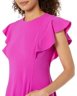 DKNY Ruffle Sleeve Fit-and-Flare Dress | Dresses 8 DKNY Ruffle Sleeve Fit-and-Flare Dress | Dresses -Outlet Dkny Store 81t0tp1CyML. AC SR736920