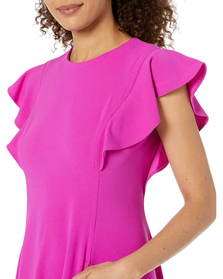DKNY Ruffle Sleeve Fit-and-Flare Dress | Dresses 5 DKNY Ruffle Sleeve Fit-and-Flare Dress | Dresses - Image 3